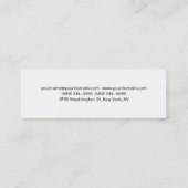 Carte de visite blanc italique fin professionnel (Dos)