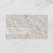 Carte de visite blanc Ivory Acanthus (Devant)