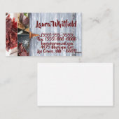 Carte de visite Blanc Laver Bois Grange Porte Pays (Devant / Derrière)