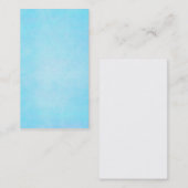 Carte De Visite Blanc léger bleu turquoise de modèle d'aquarelle (Devant / Derrière)