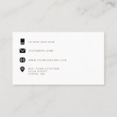 Carte de visite blanc | Liens de contact (Dos)