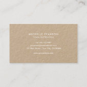 Carte De Visite Blanc Mandala Floral Boho Kraft (Dos)