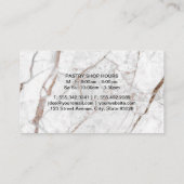 Carte De Visite Blanc marbre | Chef cuisinier (Dos)