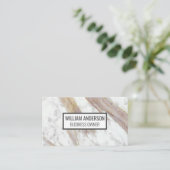 Carte De Visite Blanc marbre | Pierre de luxe (Debout devant)