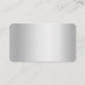 Carte De Visite Blanc métallique argenté (Devant)