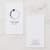 CARTE DE VISITE BLANC MIGNON DE LA LETTRE O DE MONOGRAMME DE FLEUR (Devant / Derrière)