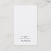 CARTE DE VISITE BLANC MIGNON DE LA LETTRE O DE MONOGRAMME DE FLEUR (Dos)