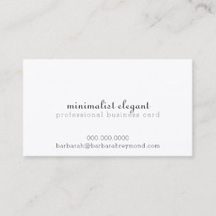 Carte De Visite blanc minimaliste élégant professionnel