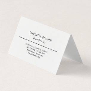 Carte De Visite Blanc Minimaliste Moderne Simple Professionnel