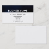 Carte de visite blanc moderne (Devant / Derrière)