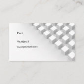 Carte De Visite Blanc moderne 3D exclusif (Dos)