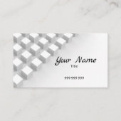 Carte De Visite Blanc moderne 3D exclusif (Devant)