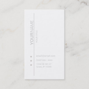 Carte de visite blanc moderne d'opus