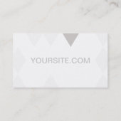 Carte de visite blanc moderne d'opus (Dos)