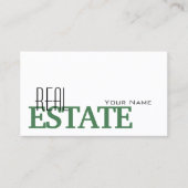 Carte De Visite Blanc moderne et vert avec professionnel photo (Devant)