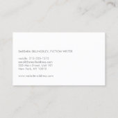 CARTE DE VISITE BLANC MODERNE POUR AUTEURS ET ÉCRI (Dos)