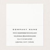 Carte de visite blanc moderne professionnel (Intérieur déplié)
