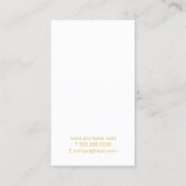 Carte De Visite Blanc moderne professionnel et or (Dos)