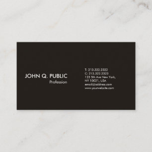 Carte De Visite Blanc moderne simple élégant