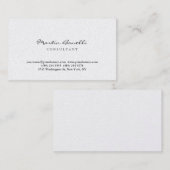 Carte De Visite Blanc Moderne Simple Élégant Professionnel Plain (Devant / Derrière)