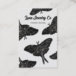 Carte de visite blanc mystique Luna Moth