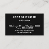 Carte De Visite Blanc noir abstrait, abstrait (Dos)