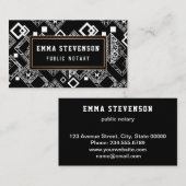 Carte De Visite Blanc noir abstrait, abstrait (Devant / Derrière)