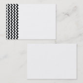 Carte de visite blanc noir de chevrons (Devant / Derrière)