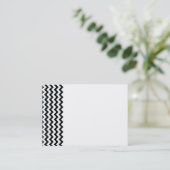 Carte de visite blanc noir de chevrons (Debout devant)
