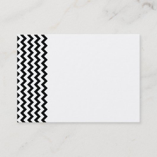 Carte de visite blanc noir de chevrons (Devant)