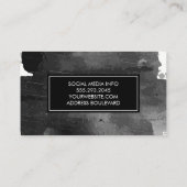Carte De Visite Blanc noir expressif (Dos)