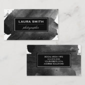 Carte De Visite Blanc noir expressif (Devant / Derrière)
