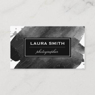 Carte De Visite Blanc noir expressif