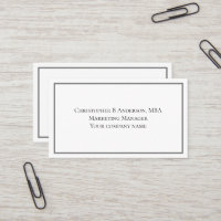 Blanc Noir Gris Minimaliste Professionnel Entrepri