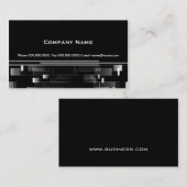 Carte De Visite Blanc noir moderne professionnel (Devant / Derrière)