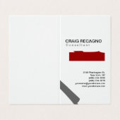 Carte de visite blanc noir noir et tendance artist (Extérieur déplié)