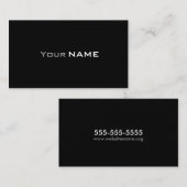 Carte De Visite Blanc noir simple (Devant / Derrière)