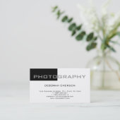 Carte de visite blanc noir standard (Debout devant)