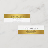 Carte de visite blanc or simple personnalisé (Devant / Derrière)