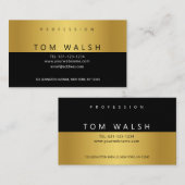 Carte de visite blanc or simple personnalisé (Devant / Derrière)