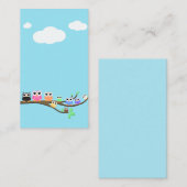 carte de visite blanc "Owl Together Now" (Devant / Derrière)