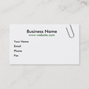Carte de visite blanc Paperclip