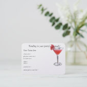 Carte De Visite Blanc Pearlized de planificateur de partie (Debout devant)