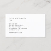 Carte De Visite Blanc professionnel (Dos)