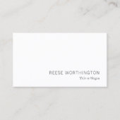 Carte De Visite Blanc professionnel (Devant)