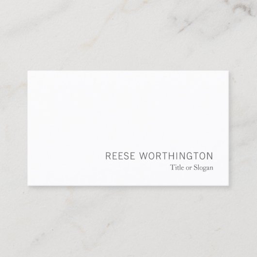 Carte De Visite Blanc professionnel (Devant)