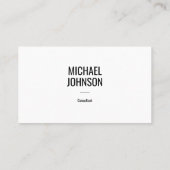 Carte de visite blanc professionnel moderne (Dos)