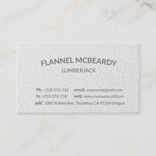 Carte De Visite Blanc professionnel moderne d'impression (Devant)