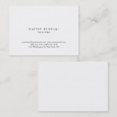 Carte de visite blanc professionnel Plain Chubby (Devant / Derrière)