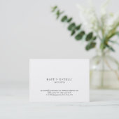 Carte de visite blanc professionnel Plain Chubby (Debout devant)